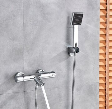 VALISA Moderne Thermostaat Douche Bad Chroom Met Hand Douche