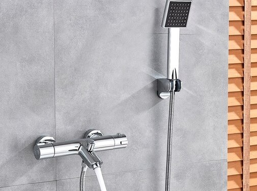 VALISA Moderne Thermostaat Douche Bad Chroom Met Hand Douche