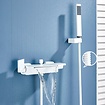 Bekijk hier onze : VALISA Witte Bad Kraan Dubbele Hendels Waterval Uitloop Mengkraan Met Handdouche