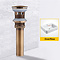 Pop-up massief messing wastafel afvoer korfplug gootsteen plugstop Antiek met overloop