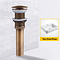 Pop-up massief messing wastafel afvoer korfplug gootsteen plugstop antiek zonder overloop