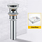 Pop-up massief messing wastafel afvoer korfplug gootsteen plugstop Chroom met overloop