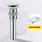 Pop-up massief messing wastafel afvoer korfplug gootsteen plugstop Chroom zonder overloop
