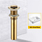 Pop-up massief messing wastafel afvoer korfplug gootsteen plugstop Goud zonder overloop B