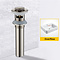 Pop-up massief messing wastafel afvoer korfplug gootsteen plugstop Nikkel met overloop