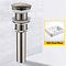 Pop-up massief messing wastafel afvoer korfplug gootsteen plugstop Nikkel zonder overloop