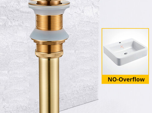 VALISA Pop-up massief messing wastafel afvoer korfplug gootsteen plugstop geborsteld goud zonderoverloop A