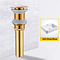 Pop-up massief messing wastafel afvoer korfplug gootsteen plugstop geborsteld goud zonderoverloop A
