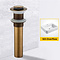Pop-up massief messing wastafel afvoer korfplug gootsteen plugstop Antiek zonder overloop B