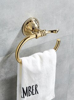 VALISA Luxe golden gepolijst badkamer handdoek ring
