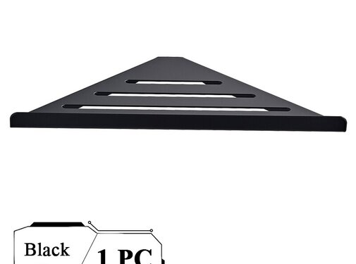 VALISA Badkamer 304 RVS opslag driehoek wand schap zwart A 1 stuks