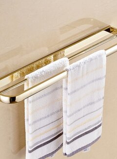VALISA Gepolijst gouden massief messing handdoek bar