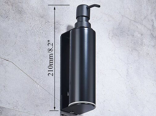 VALISA Zeep dispenser 500ML Mat Zwart RVS 1 ST Rond