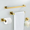 Badkamer accessoires set geborsteld goud