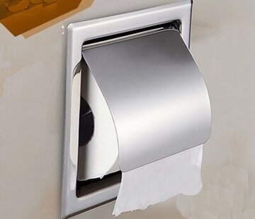 VALISA Wandmontage RVS gepolijst chroom toiletrol houder enkel