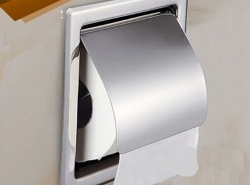 VALISA Wandmontage RVS gepolijst chroom toiletrol houder enkel