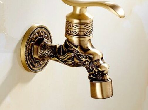 VALISA Antiek koper wasmachine kraan koud water Antiek M