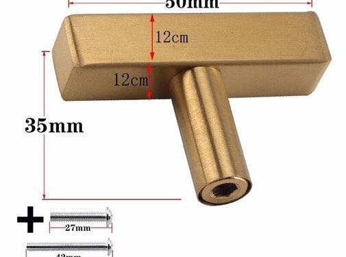 VALISA Gouden kast vierkant keuken deurgrepen kast handvat lade 50mm