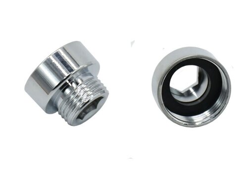 VALISA Schroefdraad adapter verloopstuk chroom Vrouwelijk x Mannelijk 3/8 tot 1/2