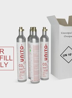 Unito 4 Pack Koolzuur CO2 Cilinders REFILL