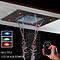 Luxe inbouw RGB LED Regen douche met Waterval Zwart