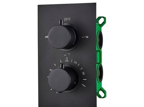 VALISA Thermostaat inbouw 3weg kraan Zwart A