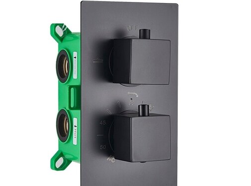 VALISA Thermostaat inbouw 3weg kraan Zwart B