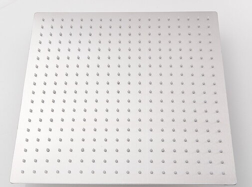 VALISA Vierkant 40x40 cm Geborsteld nikkel Grote Top Douchekop