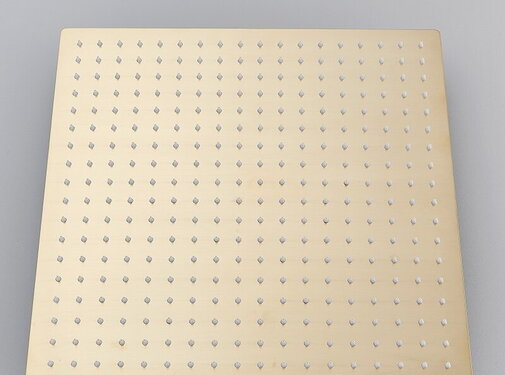 VALISA Vierkant 40x40 cm Geborsteld goud Grote Top Douchekop