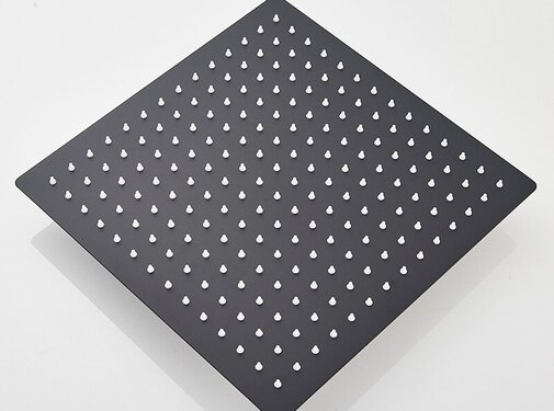 VALISA Regendouche kop vierkant 30 x 30cm zwart