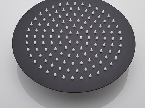 VALISA Douchekop rond ultradun 30x30 cm mat zwart