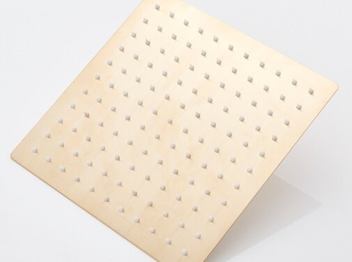 VALISA Regendouche kop vierkant 30 x 30cm geborsteld goud