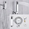 Luxe inbouw handdouche waterbesparende handdouchekop zwart messing chroom ABS A