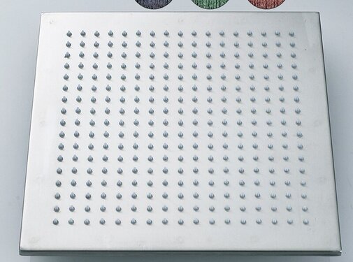 VALISA Vierkant 40x40 cm douchekop geborsteld nikkel LED