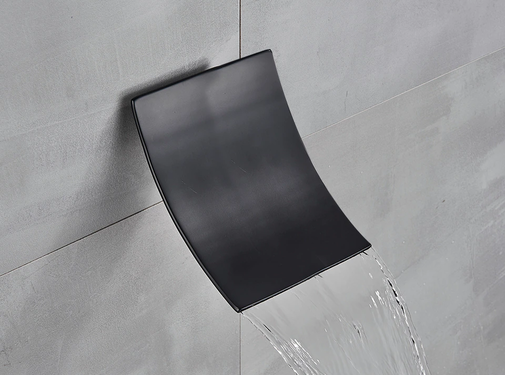 VALISA Inbouw enkel bad uitloop waterval zwart