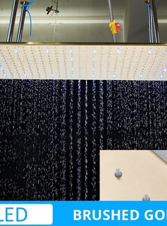 VALISA Luxe goud met LED 80cm x 40cm regendouche douchekop plafond gemonteerde regendouche