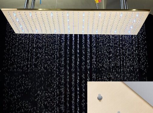 VALISA Luxe goud met LED 80cm x 40cm regendouche douchekop plafond gemonteerde regendouche