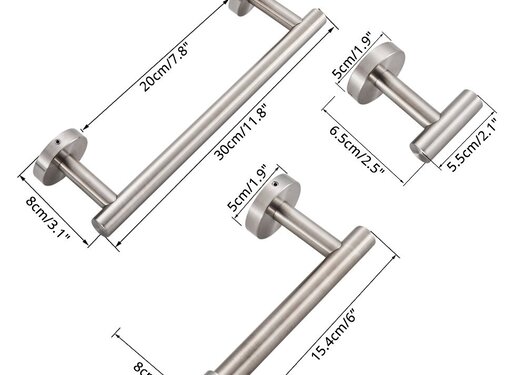 VALISA Badkamer Set Handdoek wcrol en Kleding Haak Badkamer Accessoires rvs