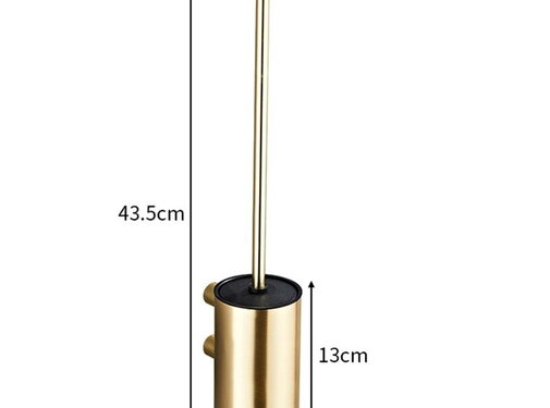 VALISA Luxe Geborsteld Gouden Toiletborstelhouder Wandmontage