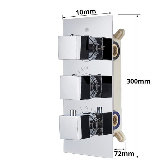 Inbouw thermostaat - Afbouwdeel Hotbath Ace Met 2-Weg Stop-Omstel Met Handdouche/ Doucheslang