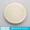 Douchekop rond ultradun 30x30 cm geborsteld goud