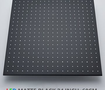 VALISA Luxe vierkante regen stort douche 60x60 cm groot met LED zwart