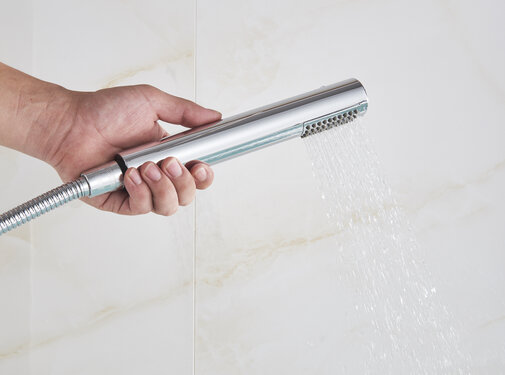 VALISA Geborsteld nikkel handdouche set met houder en slang opbouw wandmontage