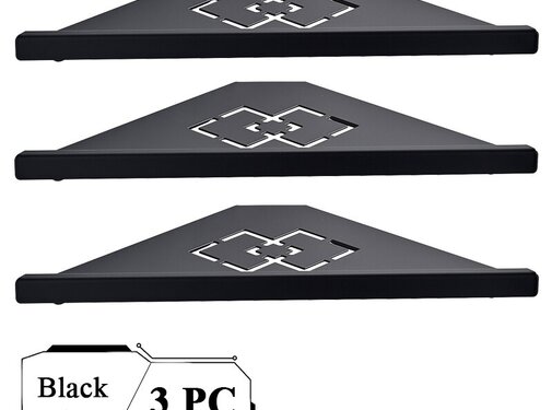 VALISA Badkamer 304 RVS opslag driehoek wand schap zwart B 3 stuks