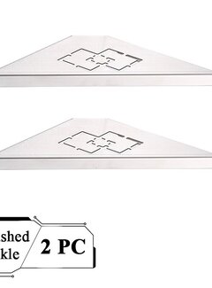 VALISA Badkamer 304 RVS opslag driehoek wand schap Geborsteld B 2 stuks