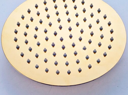 VALISA Douchekop rond ultradun 20x20 cm goud gepolijst