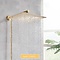 Regendouche met wand arm en 150cm doucheslang goud 30cm