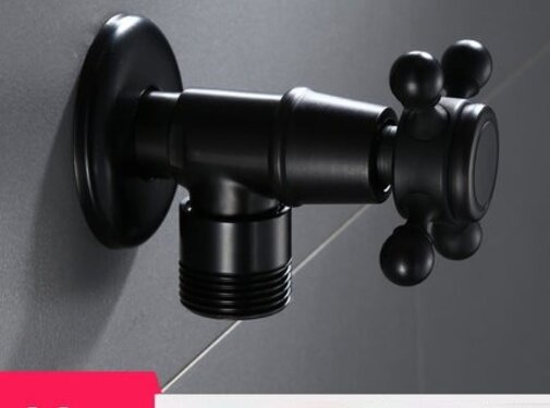 VALISA Zwarte bibcock wasmachine kraan koud water Type H