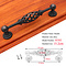 Retro Vogelkooi handvat kast knoppen lade garderobe kast antieke 6161F-Zwart/Koper