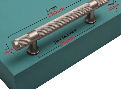 VALISA Luxe donker RVS metalen meubelen kast lade handvat keukenkast kledingkast Donker 150mm